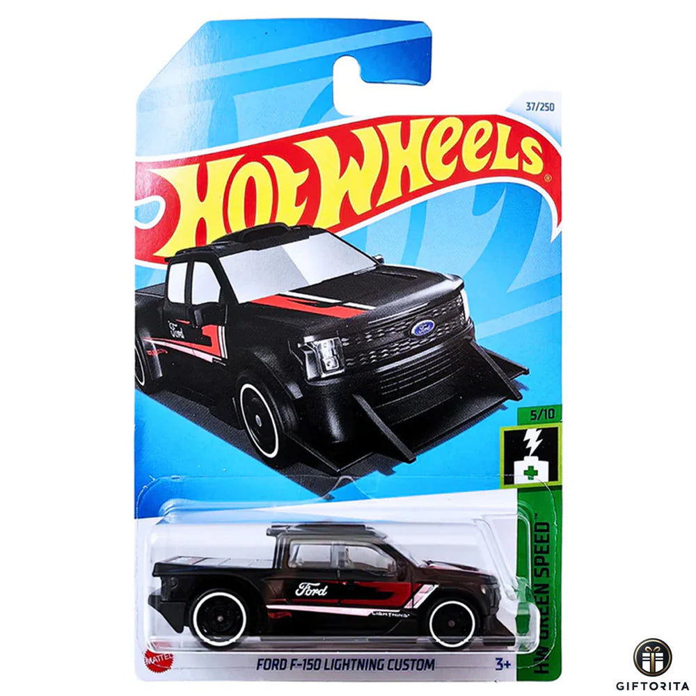 Hot Wheels Regular 1 – Ford F-150 Lightning Custom – 5/10 & 37/250 – Black