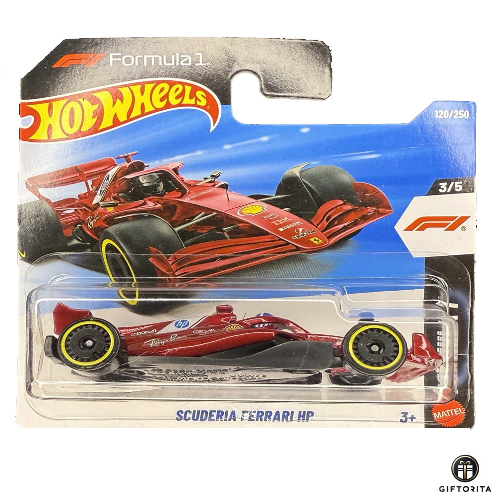 Hot Wheels Regular Short Card –SCUDERIA FERRARI HP 3/5&120/250