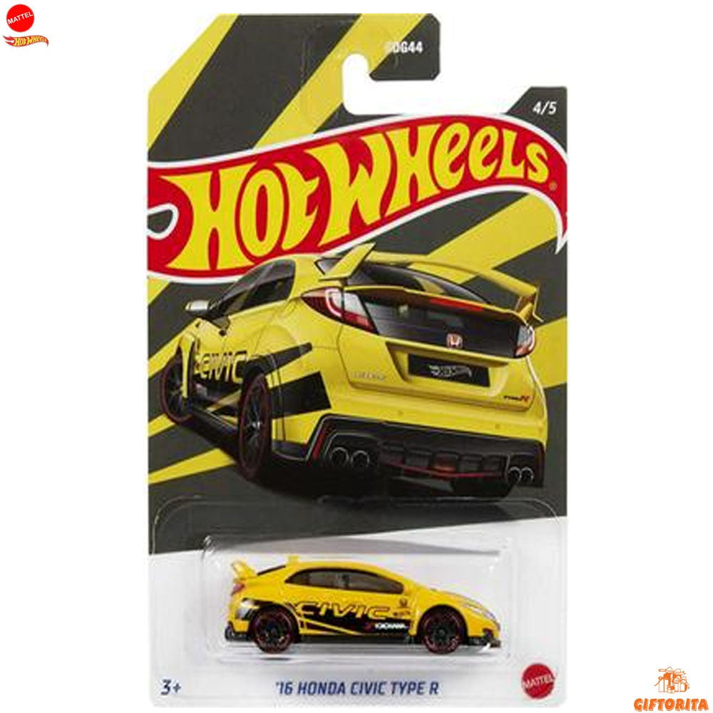 Hot Wheels Regular 1 – 16 Honda Civic Type R – 4/5 – Yellow