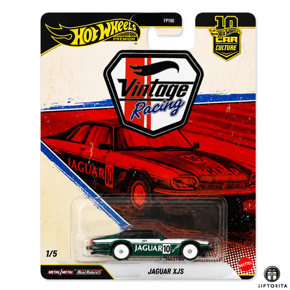 Hot Wheels Premium Single - Car Culture # Vintage Racing- Jaguar Xjs- 1/5- Green