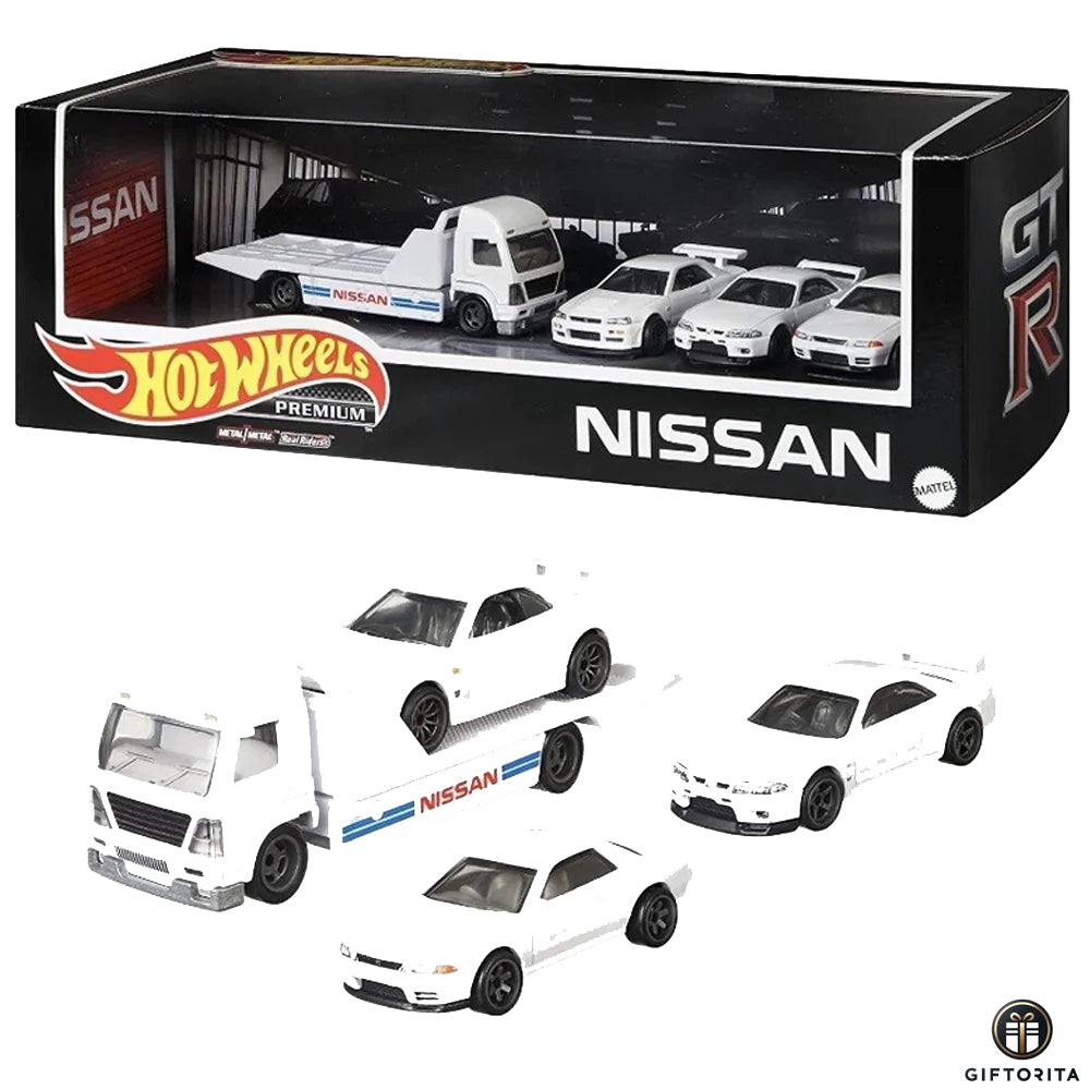 Hot Wheels 4 Pack Diorama Set P00014 – 2023 Hot wheels Premium Diorama Garage box # Nissan
