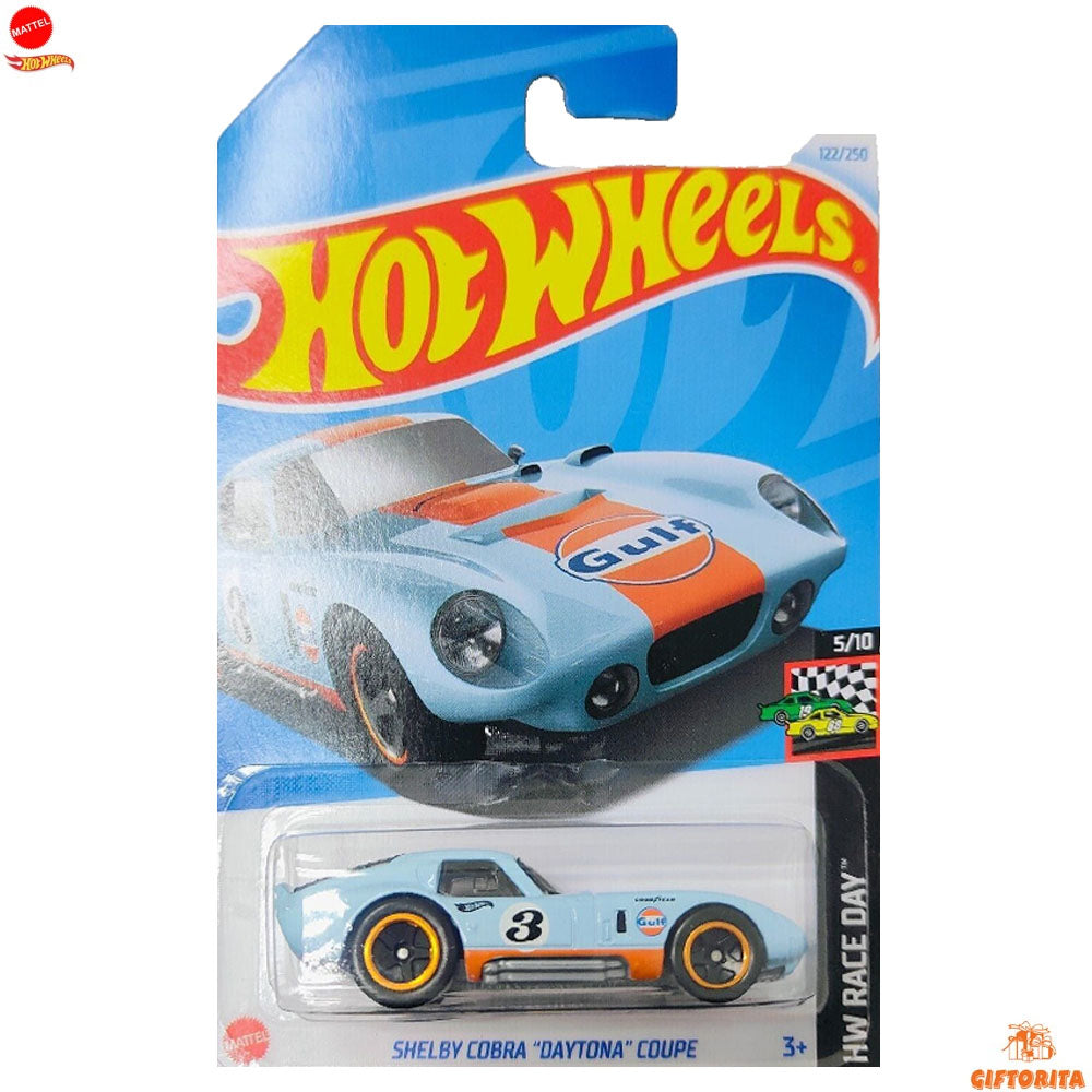 Hot Wheels Regular Corvette – Shelby Cobra Daytona Coupe – 5/10 & 122/250 – Sky Blue (Gulf)