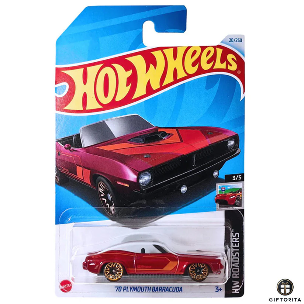 Hot Wheels Regular Plymouth – 70 Plymouth Barracuda – 3/5 & 20/250 – Red
