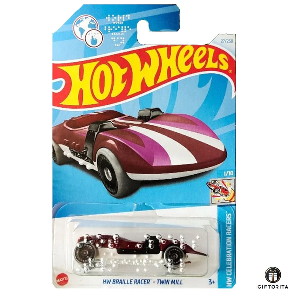 Hot wheels Regular Twin Mill – HW Braille Racer – Twin Mill – 1/10 & 27/250 - Purple