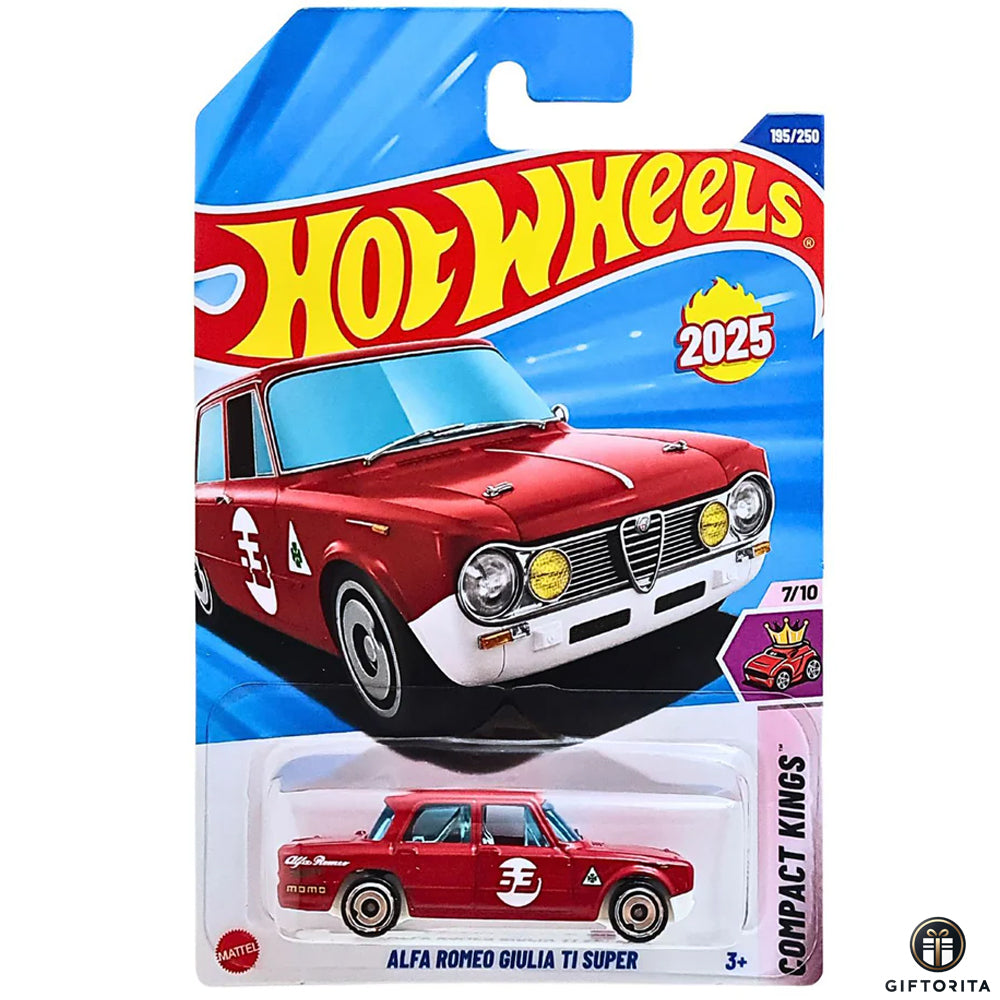 Hot Wheels Regular - Alfa Romeo Giulia TI Super - 7/10 & 195/250 - Red