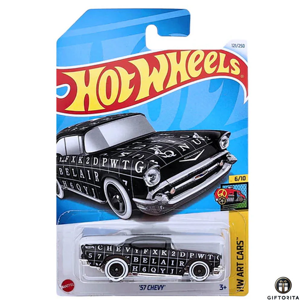 Hot Wheels Regular – 57 Chevy – 6/10 & 121/250 – Black