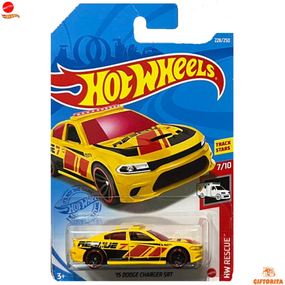 Hot Wheels Regular Dodge 1 – 15 Dodge Charger SRT – 7/10 & 228/250 – Yellow