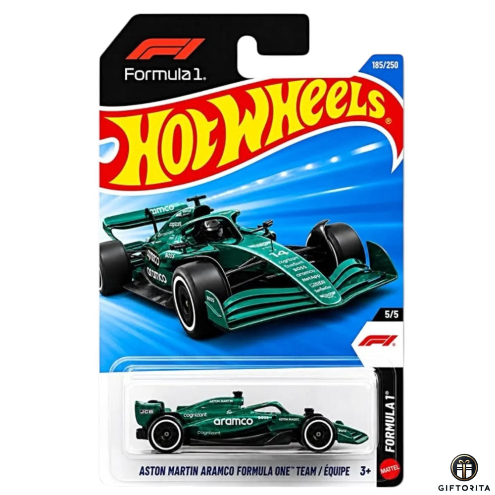 Hot Wheels Regular - Aston Martin Aramco Formula One Team / Equipe - 5/5 & 185 - Pastal