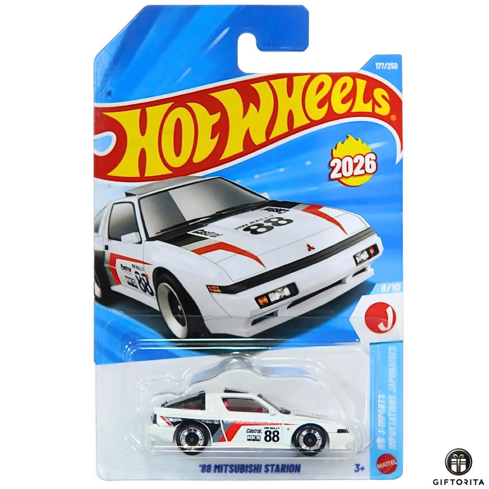 Hot Wheels Regular - 88 Mitsubishi Starion - 8/10 & 177/250 - White