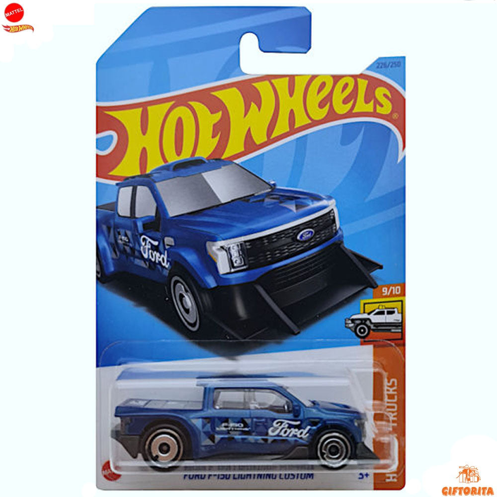 Hot Wheels Regular Ford 1 – Ford F-150 Lightning Custom – 9/10 & 226/250 – Blue
