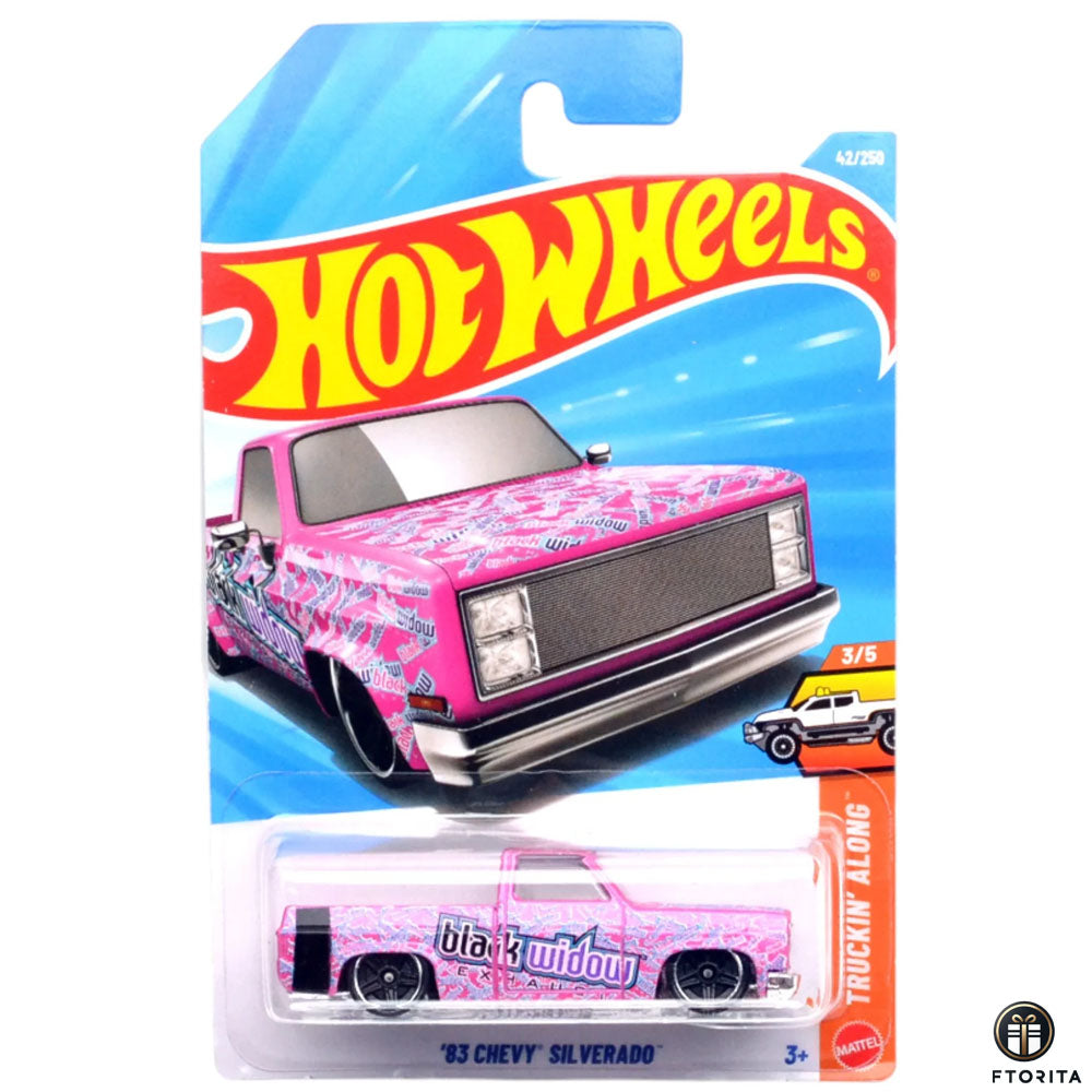 Hot Wheels Regular - 83 Chevy Silverado - 3/5 & 42/250 - Pink