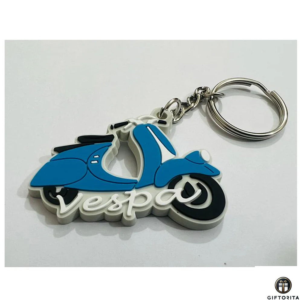 Key Ring (P00995) - Vespa Keyring Skyblue 🛵