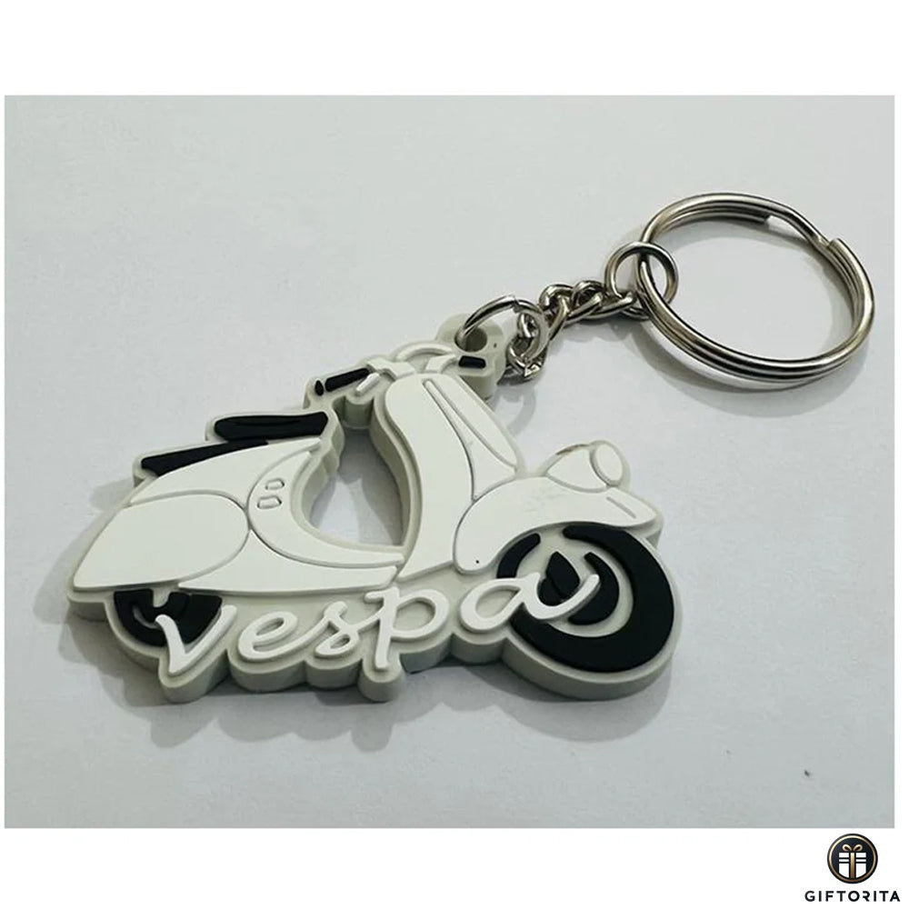 Key Ring (P00995) - Vespa Keyring White 🛵