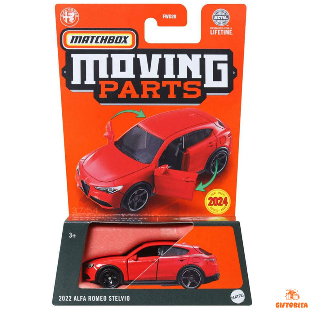 Matchbox Moving Parts P00118 – 2022 Alfa Romeo Stelvio – 37/54 – Red