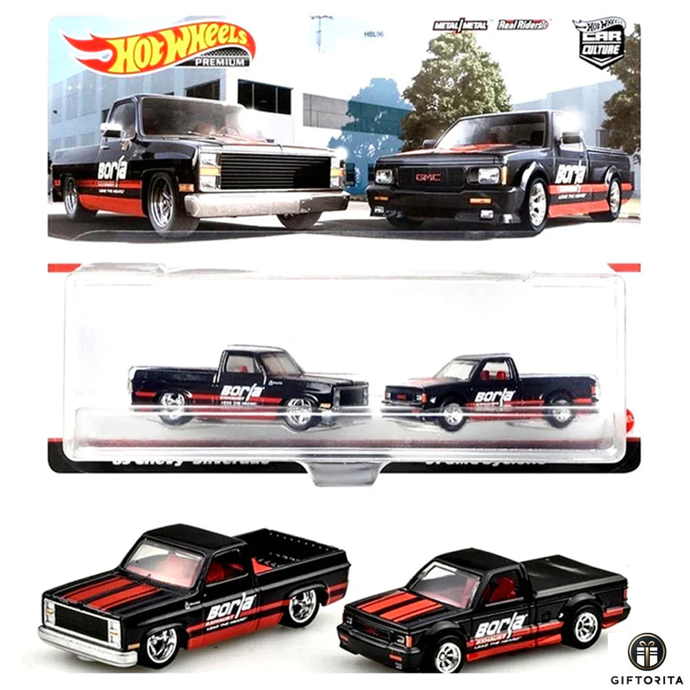 Hot Wheels Premium 2 Pack Set (P00009) – CAR CULTURE – ’83 Chevy Silverado and ’91 GMC Syclon