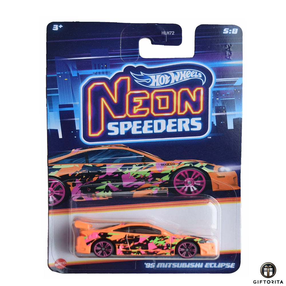 Hot Wheels Regular - Neon Speeders - `95 Mitsubishi Eclipse - 5/8 - Orange