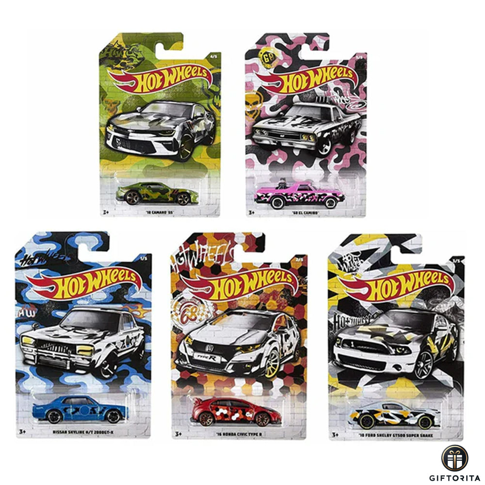 Hot Wheels Regular (P01196) – Urban Camouflage Set Of 5 Car
