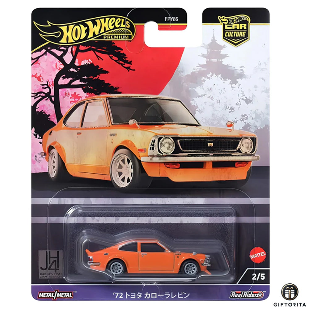 Hot Wheels Premium Single – 72 Toyota Corolla Levin – 2/5 – Orange
