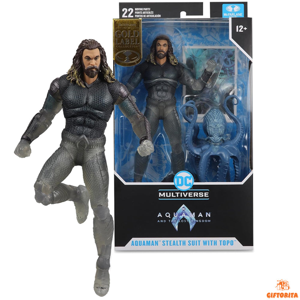 Action Figure – DC Multiverse Aquaman Stealth Suit with Topo 7 Inch (P01609)