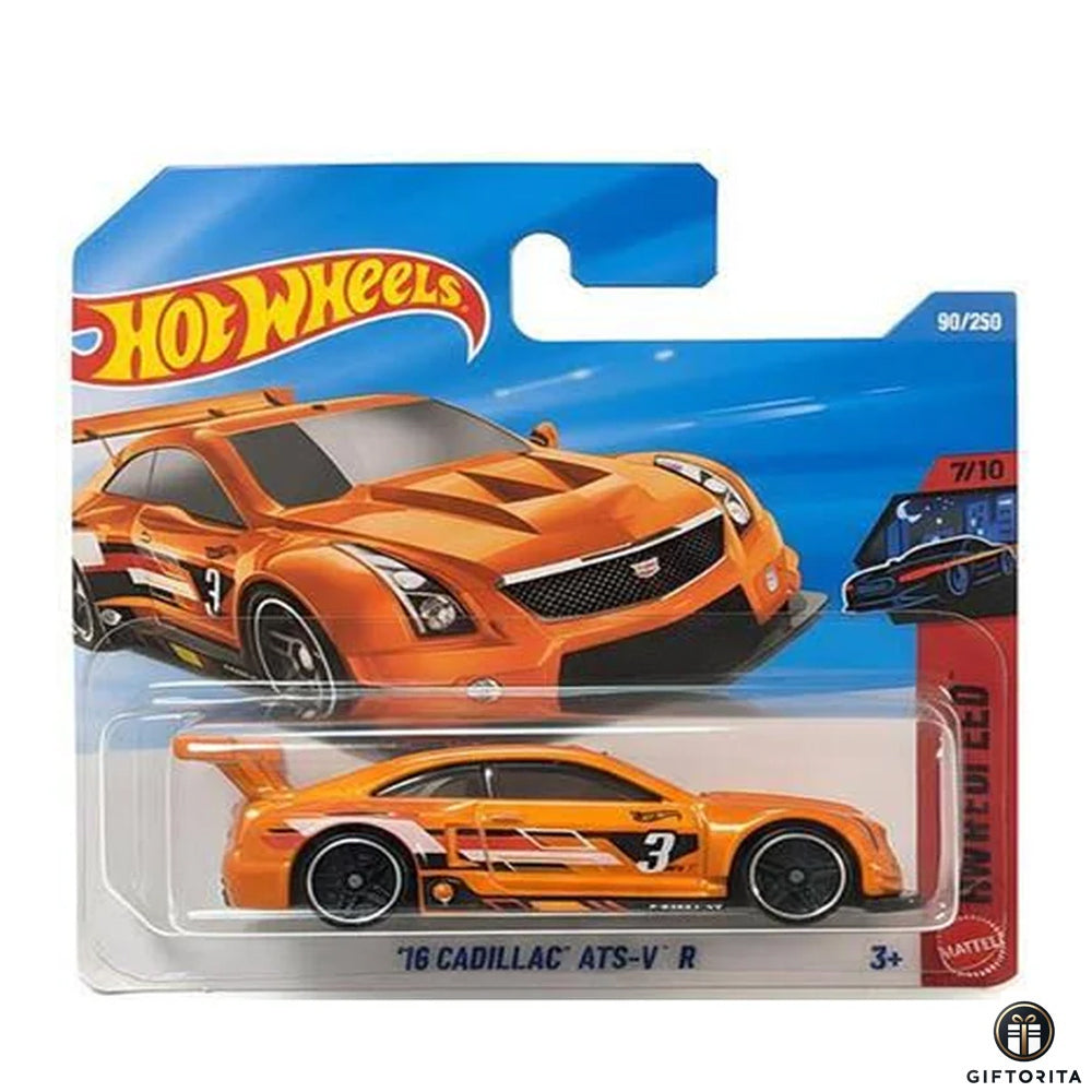 Hot Wheels Regular Short Card – 16 CADILLAC ATS- V R - 7/10 & 90/250- Orange