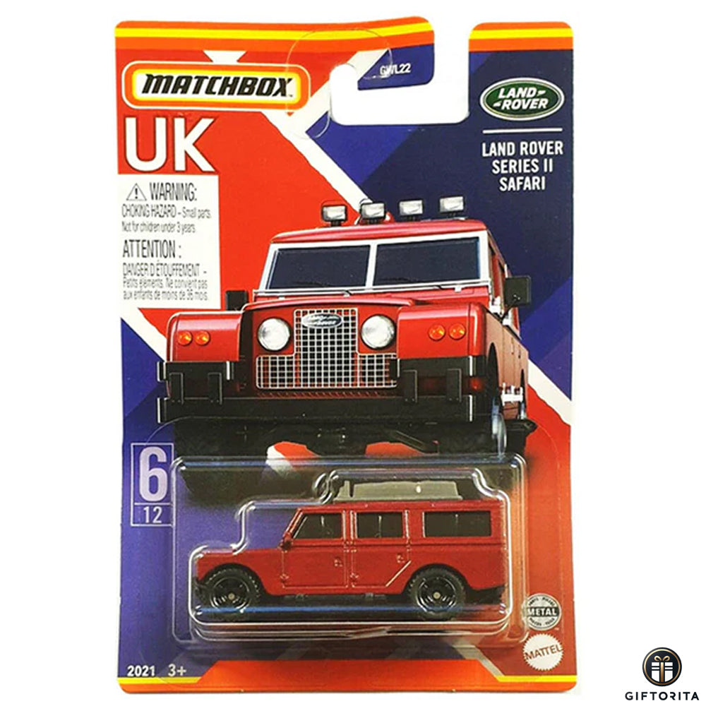 Matchbox Regular Card 2 (P00015) – Land Rover Series II Safari UK Maroon 6/12