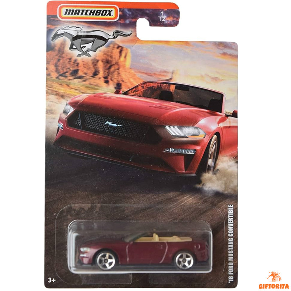 Matchbox Regular Card 1 (P00015) – 18 Ford Mustang Convertibie – 1/12