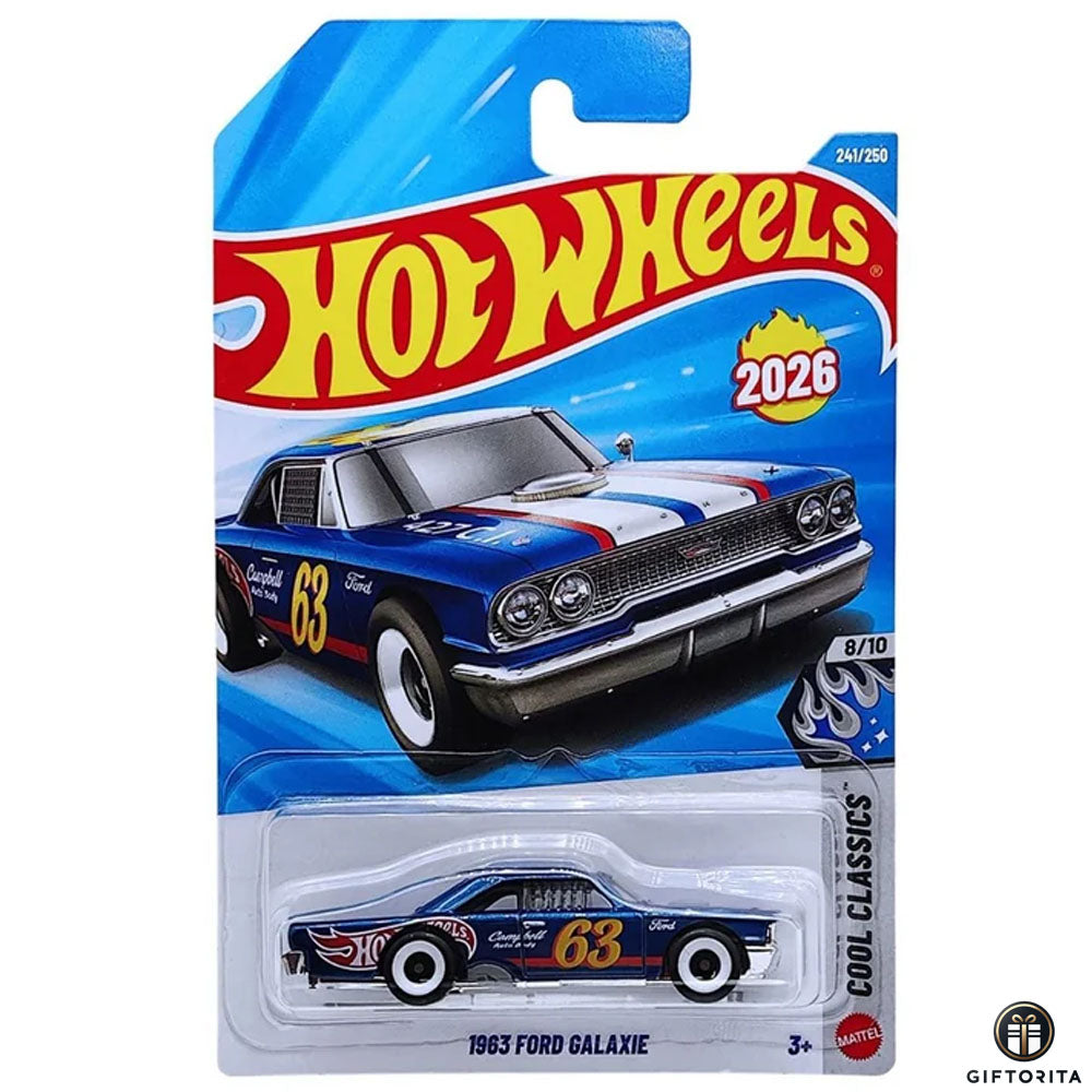 Hot Wheels Regular - 1963 Ford Galaxiw - 8/10 & 241/250 - Blue
