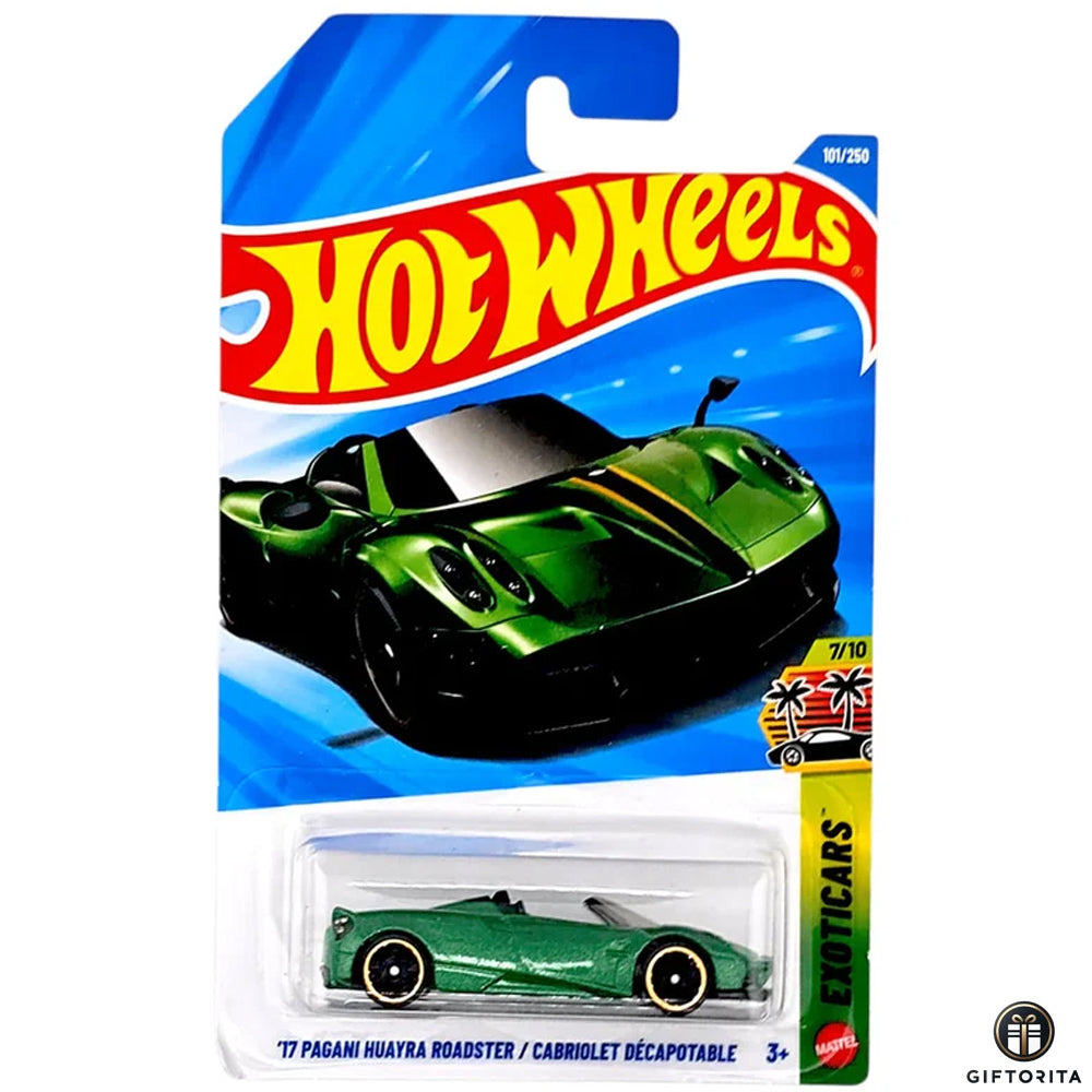 Hot Wheels Regular Pagani - '17 Pagani Huayra Roadster / Cabriolet Decapotable-7/10&101/250-Green