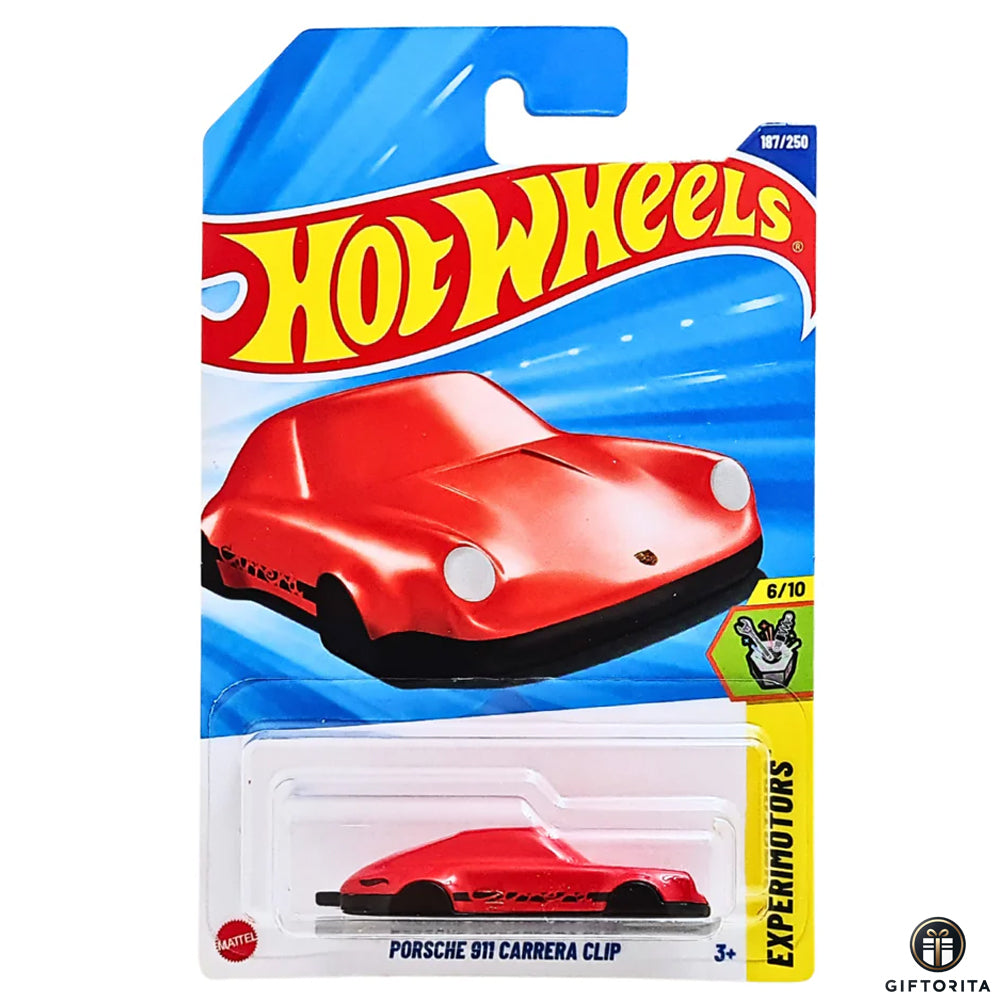 Hot Wheels Regular - Porsche 911 Carrera Clip - 6/10 & 187/250 - Red