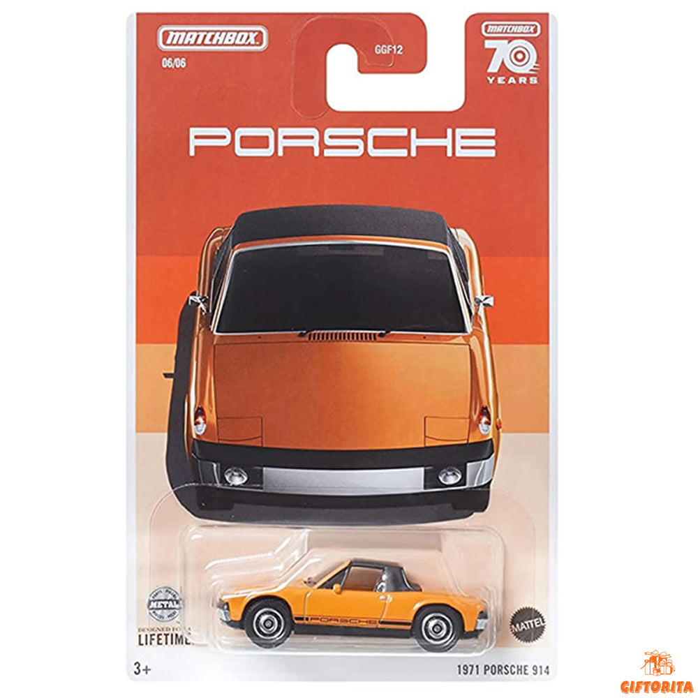 Matchbox Regular Card 2 (P00015) – 1971 Porsche 914 – 06/06 – Orange