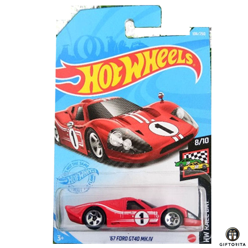 Hot Wheels Regular - 67 Ford GT40 MK.IV - 8/10 & 106/250 - Red