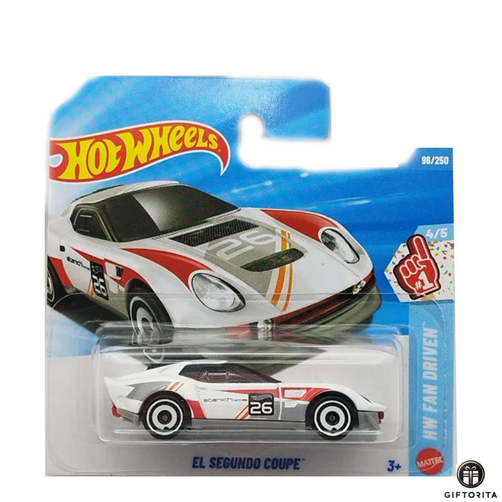 Hot Wheels Regular Short Card – EL Segundo Coupe - 4/5 & 96/250 - White