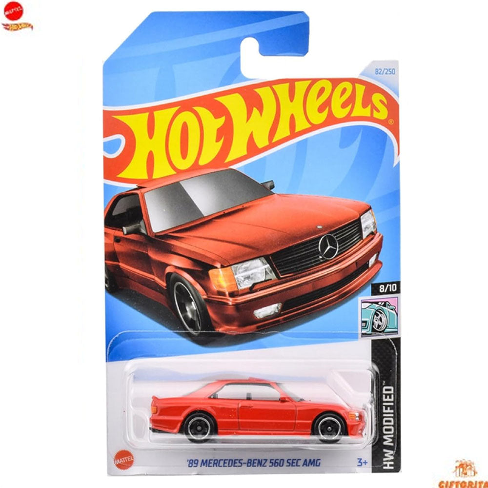 Hot Wheels Regular Mercedes – 89 Mercedes-Benz 560 SEC AMG – 8/10 & 82/250 – Red