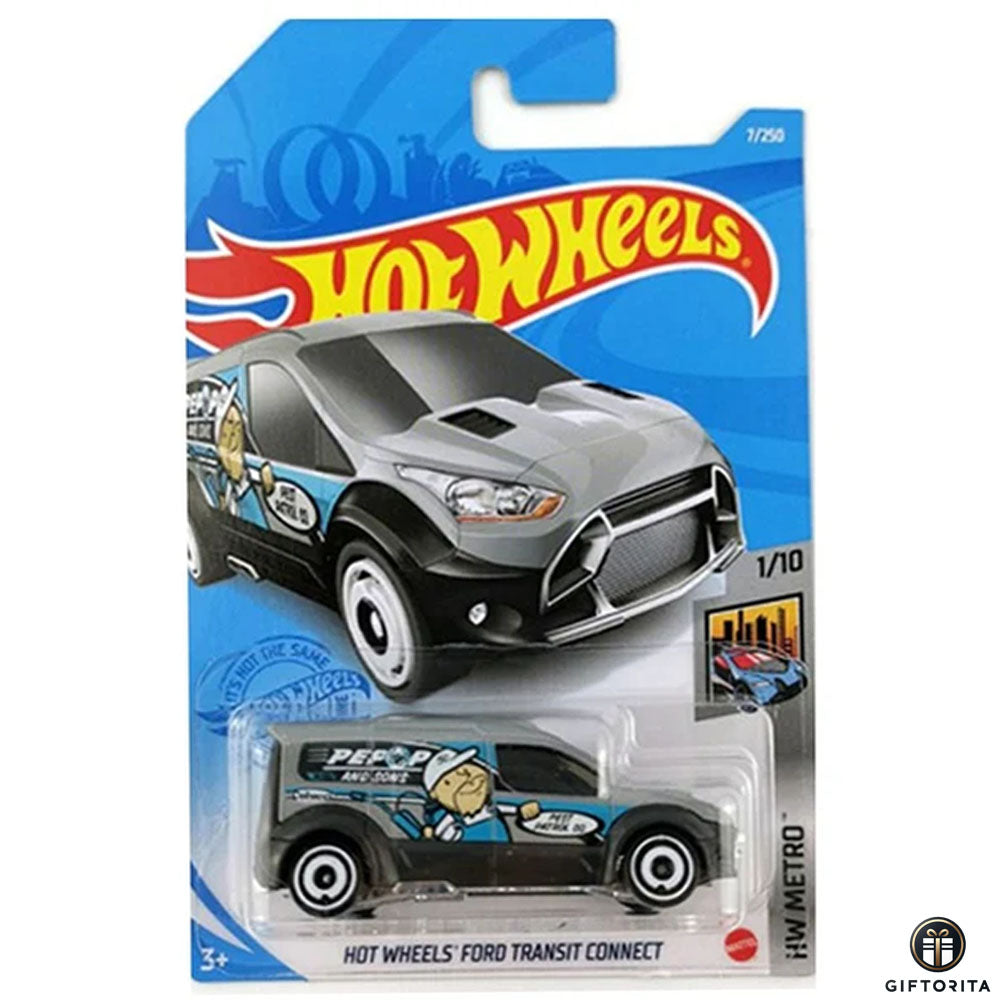 Hot Wheels Regular Ford 2 – Hot Wheels Ford Transit Connect – 1/10 & 7/250 – Gray