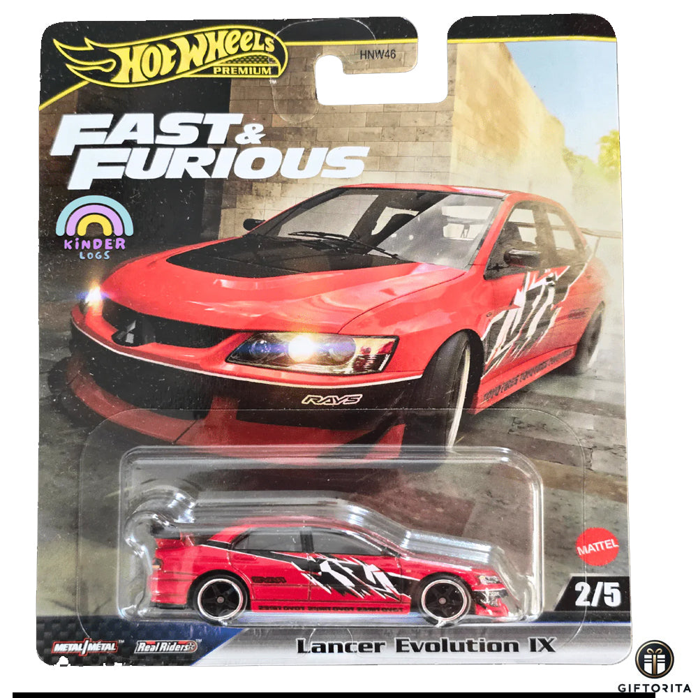Hot Wheels Premium Single – Fast& Furious -Lancer Evolution IX-2/5 Red
