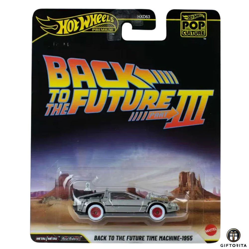 Hot Wheels Premium Single – Pop Culture - Back To The Future Time Machine - 1955 - Silver