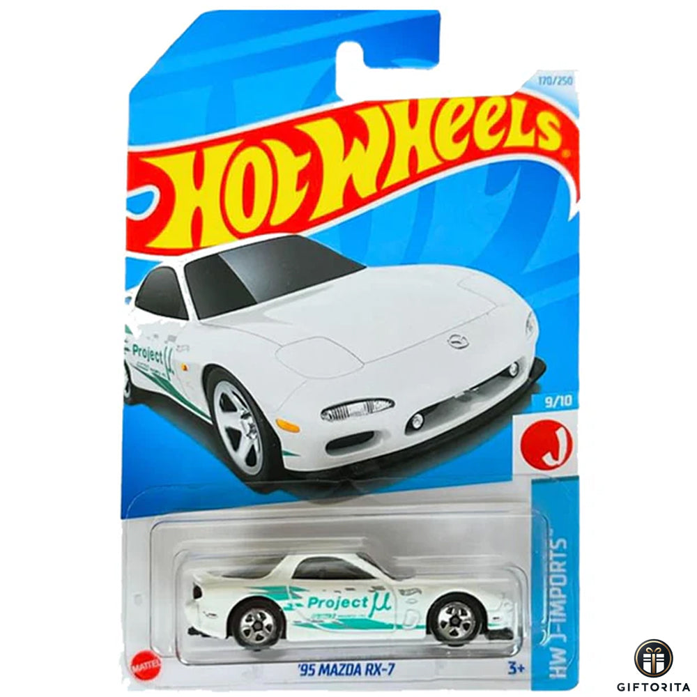 Hot Wheels Regular Mazda 1 – 95 Mazda RX-7 – 9/10 & 170/250 – White