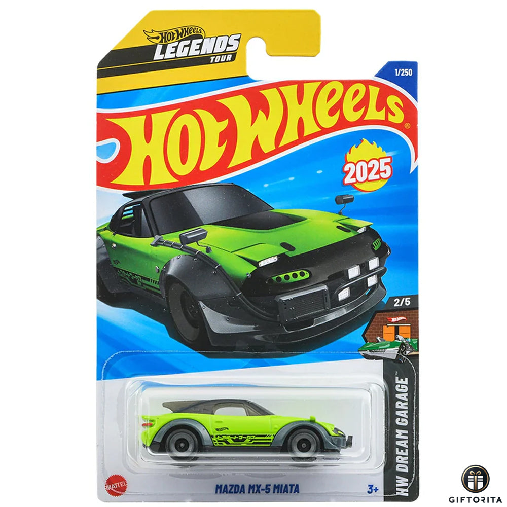Hot Wheels Regular - Mazda MX-5 Miata - 2/5 & 1/250 - Green