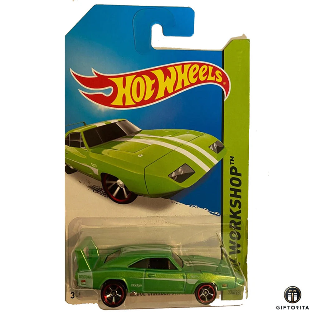 Hot Wheels Regular (LOOSE) P01211 – 69 Dodge Charger Daytona – 234/250 – Green White Liner (CARD AVAILABLE)