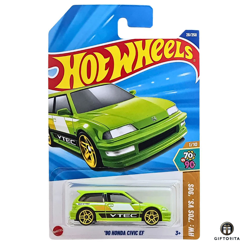 Hot Wheels Regular - 90 Honda Civic EF - 1/10 & 28/250 - Green