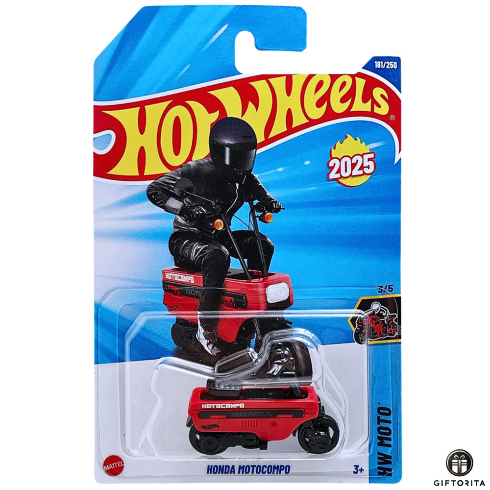 Hot Wheels Regular - Honda Motocompo - 3/5 & 181/250 - Black & Red