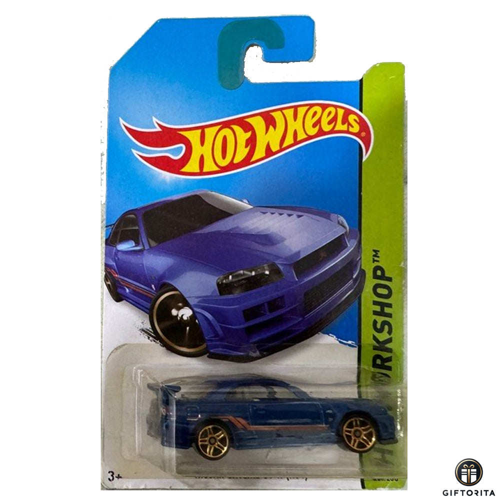 Hot Wheels Regular Nissan - Nissan Skyline Gt-R (R34) - 230/250 - Blue