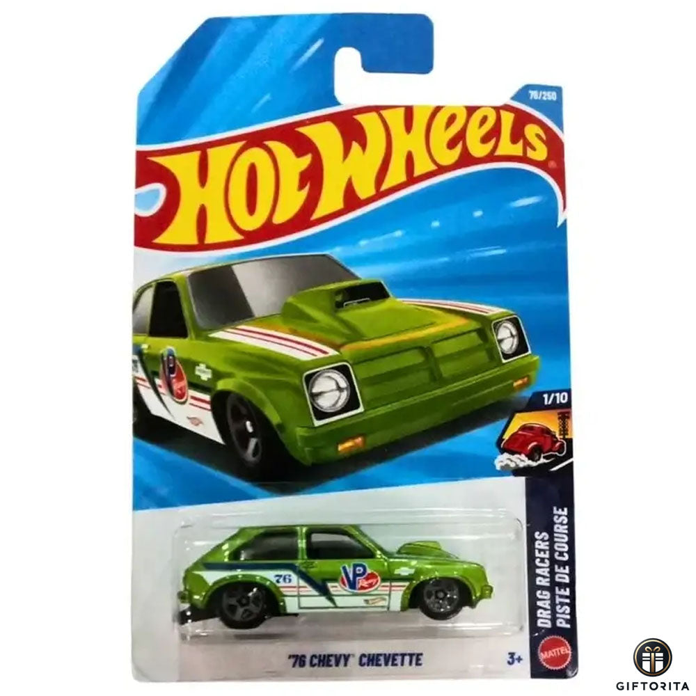 Hot Wheels Regular - 76 Chevy Chevette - 1/10 & 76/250 - Green