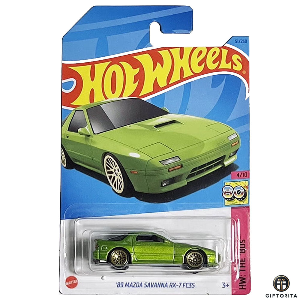 Hot Wheels Regular - 89 Mazda Savana RX-7 FC35 - 4/10 & 51/250 - Green