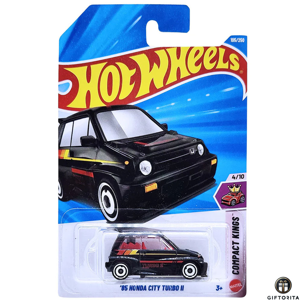 Hot Wheels Regular - 85 Honda City Turbo ll - 4/10 & 105/250 - Black