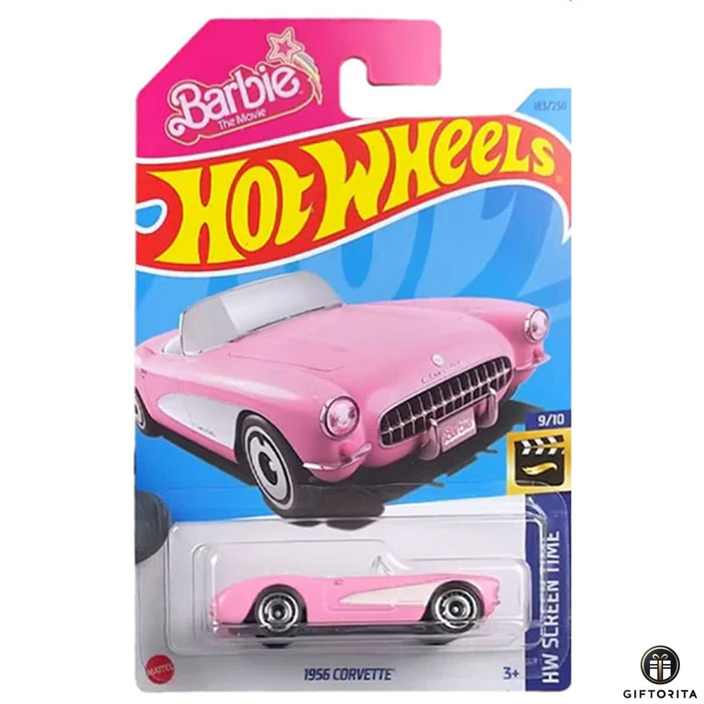 Hot Wheels Regular Corvette – 1956 Corvette – 9/10 & 183/250 – Pink