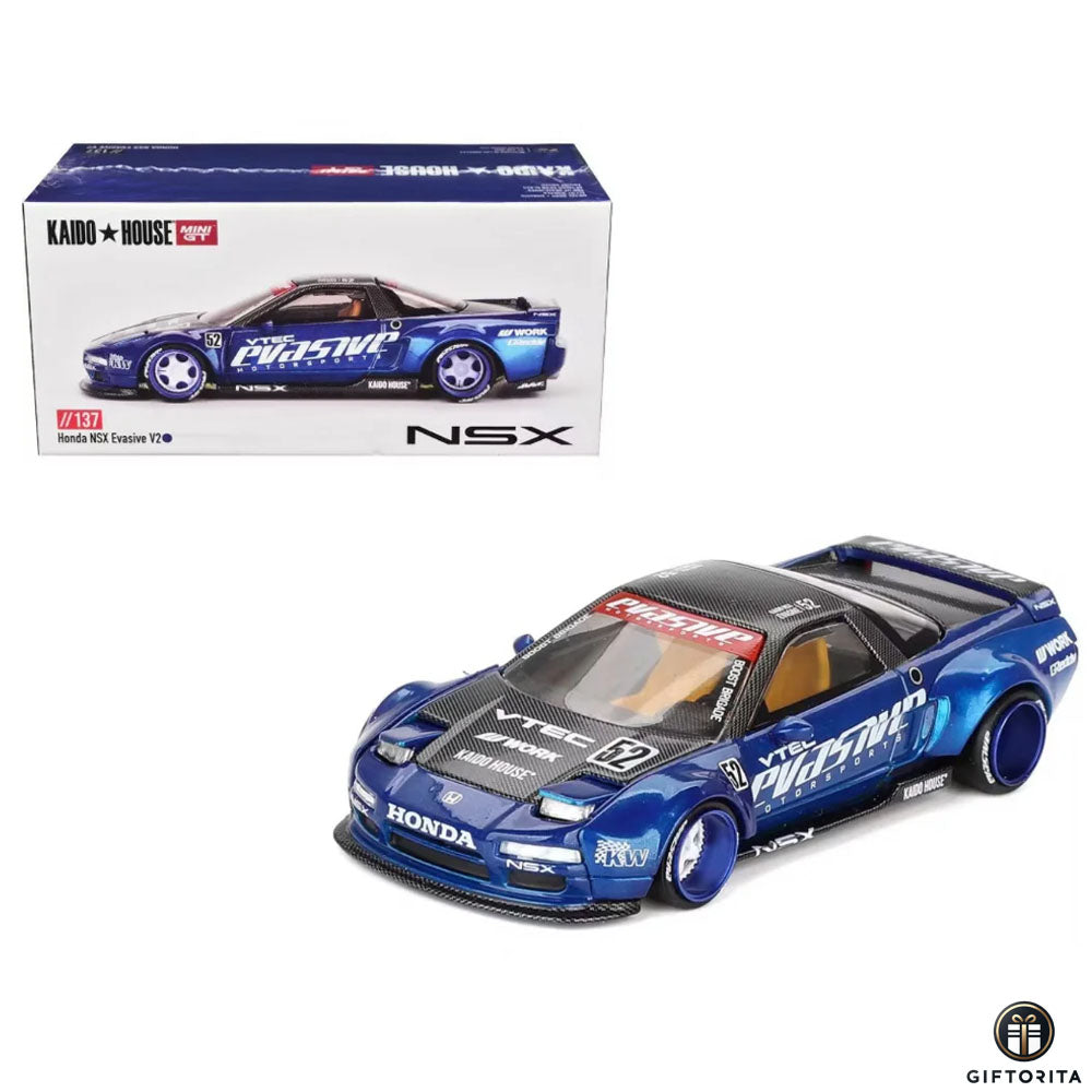 MINI GT 1:64 Die Cast – KAIDO * HOUSE //137 (P00110) – Honda NSX Evasive V2