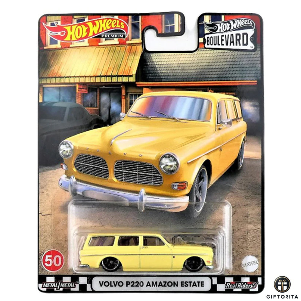 Hot Wheels Premium Single 1 – Boulevard 50 – Volvo P220 Amazon Estate – Yellow