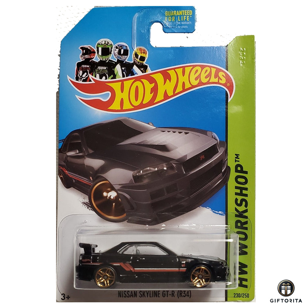 Hot Wheels Regular Nissan - Nissan Skyline GT-R (R34) - 230/250 - Black