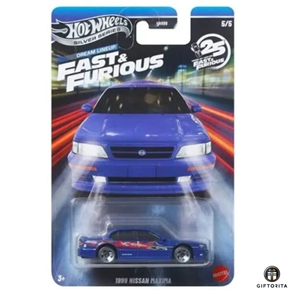 Hot Wheels Regular – Silver Series - Fast & Furious # Dream Lineup - 1999 Nissan Maxima - 5/5 - Blue